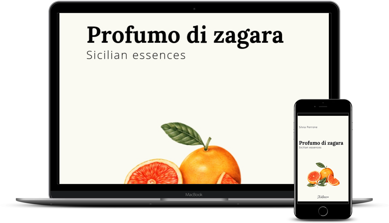 profumo di zagara - mockup laptop e smartphone - italearn.com