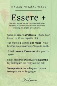 Italian phrasal verbs_ essere - italearn.com