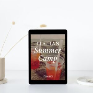 cover of the course Italian Summer Camp by Italearn visible in a tablet